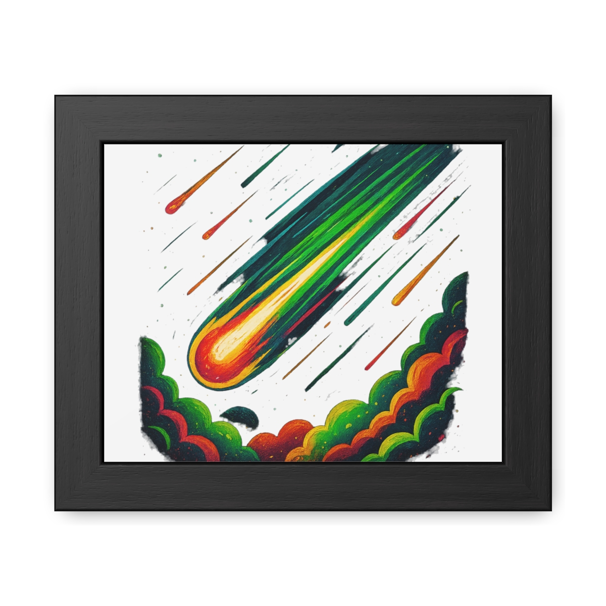 Striking Meteor Burst | Cosmic Space Poster, Vibrant Galaxy Art, Bold Room Decor